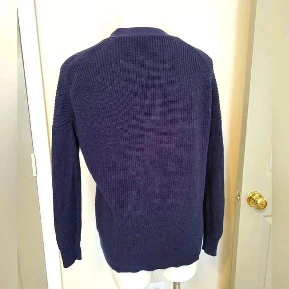 J.Crew Cotton/Cashmere Blue Button Up V-Neckline Sweater Cardigan(XXS) - Picture 6 of 13